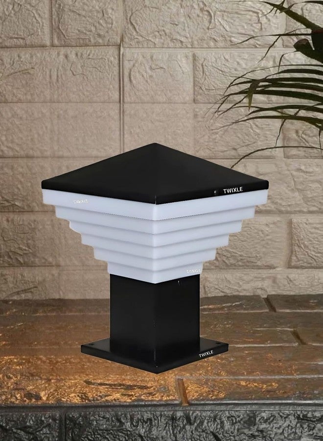 twixle Black gate Light for Home gate/gate lamp/gate Lamps for Outdoor Waterproof/gate Light/gate Pillar Lights for Outdoor for Stairs, Boundries, Pillar, Garden (Bulb Not Included) (Pack of 4) - Image 5